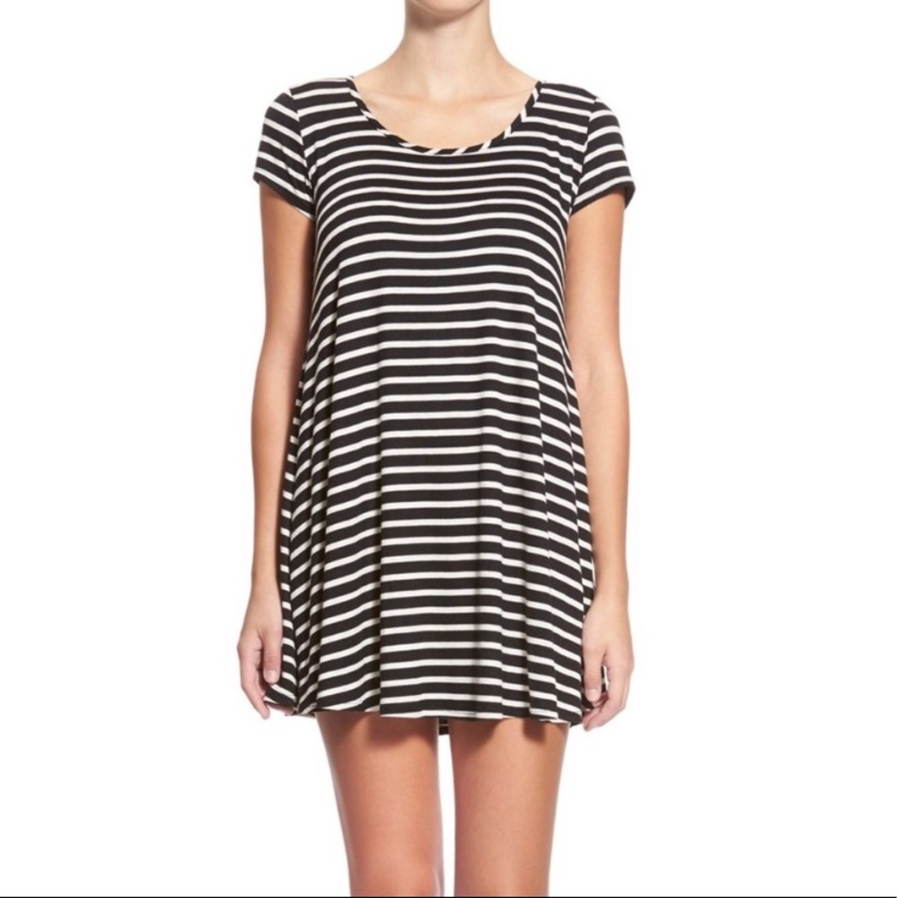 Socialite Striped tshirt swing dress